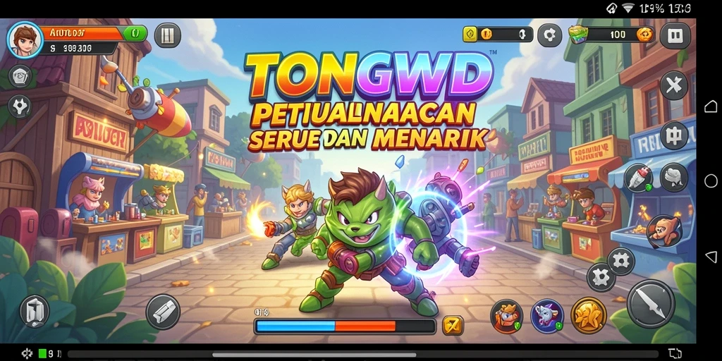 Tampilan menarik dari gameplay seru TONGWD di layar.